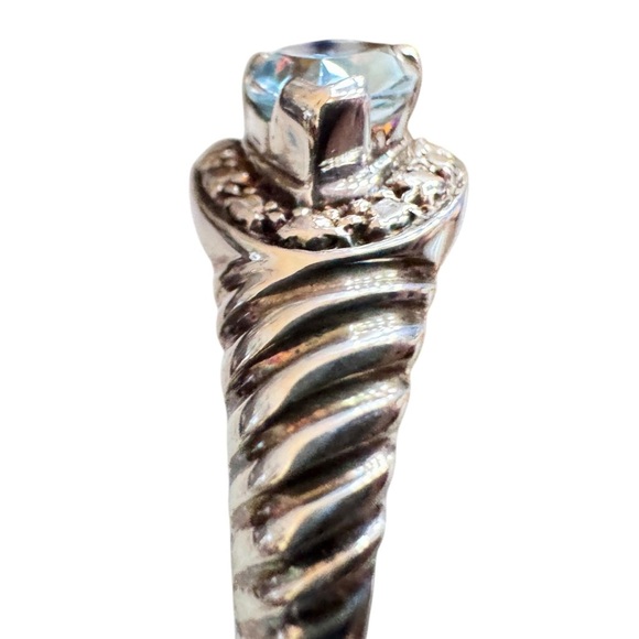 Blue Topaz Sterling Silver Ring (7) - Picture 14 of 14